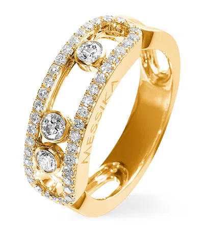 Messika Yellow Gold And Diamond Move Classique Pavé Ring
