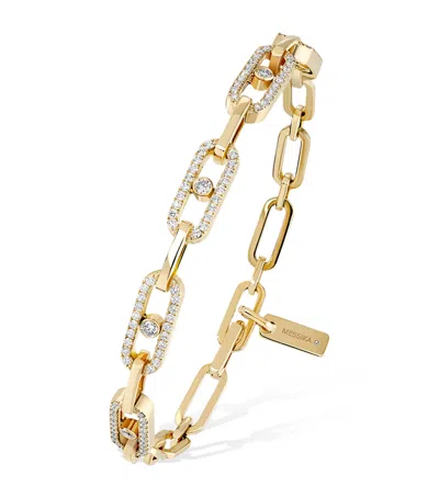 Messika Yellow Gold And Diamond Move Link Multi Bracelet