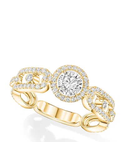 Messika Yellow Gold And Diamond Move Link Ring