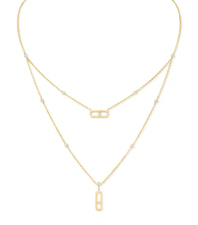 Messika Yellow Gold And Diamond Move Uno Necklace