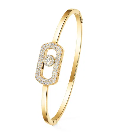 Messika Yellow Gold And Diamond So Move Pavé Bangle