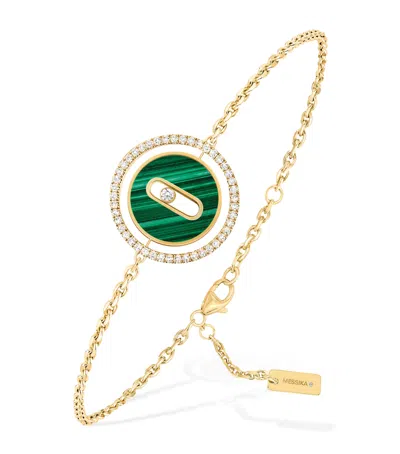 Messika Yellow Gold, Diamond And Malachite Lucky Move Bracelet