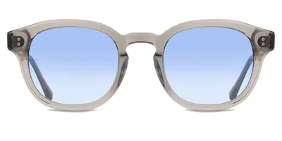 Messy Weekend Bille Grey Crystal Blue Men's Sunglasses Clear Size 49 In Gray