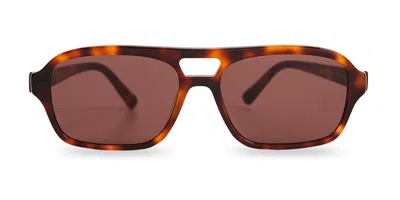 Messy Weekend Burt Tortoise Brown Men's Sunglasses Tortoiseshell Size 56