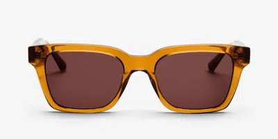 Messy Weekend Dean Coffee Brown Women's Sunglasses Orange Size 52