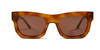 Messy Weekend Don Havana Brown Men's Sunglasses Tortoiseshell Size 51