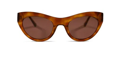 Messy Weekend Donna Havana Brown Women's Sunglasses Tortoiseshell Size 52