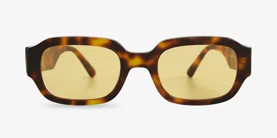 Messy Weekend Downey Tortoise Yellow Women's Sunglasses Tortoiseshell Size 54 In Brown