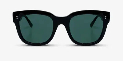 Messy Weekend Liv Black Green Women's Sunglasses Black Size 51