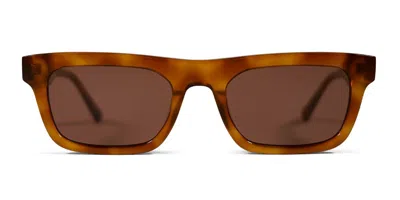 Messy Weekend New Dylan Havana Brown Men's Sunglasses Tortoiseshell Size 52
