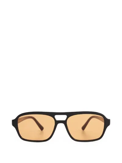 Messyweekend Burt Geometric-frame Sunglasses In Black
