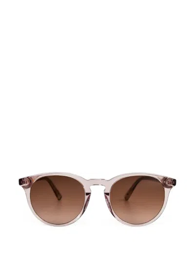 Messyweekend Depp Round-frame Sunglasses In Brown
