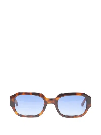 Messyweekend Downey Rectangle-frame Sunglasses In Braun