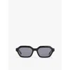 Messyweekend Anthony Hexagonal Square Sunglasses In Black/grey