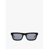 Messyweekend New Dylan Square-frame Acetate Sunglasses In Black/grey