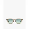 Messyweekend Bille Square-frame Acetate Sunglasses In Bottle/green