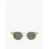Messyweekend Bille Round-frame Acetate Sunglasses In Champagne/green
