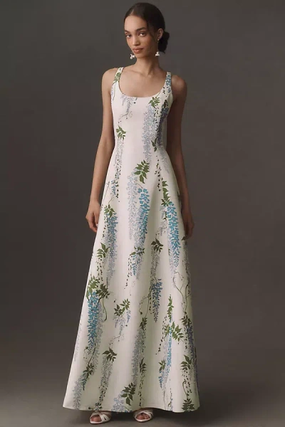 Mestiza Amanda Scoop-neck Gown In White