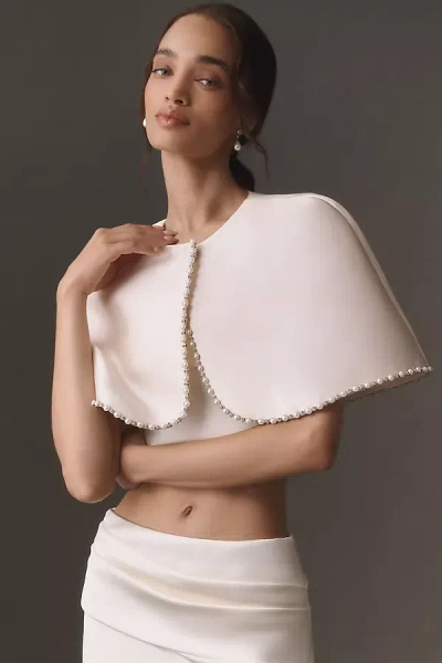 Mestiza Carolina Pearl Capelet In White