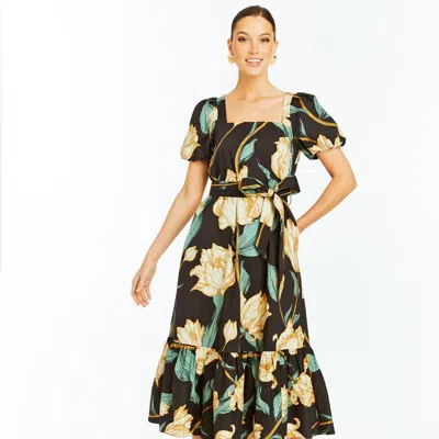 Mestiza Jasmine Midi Dress In Black