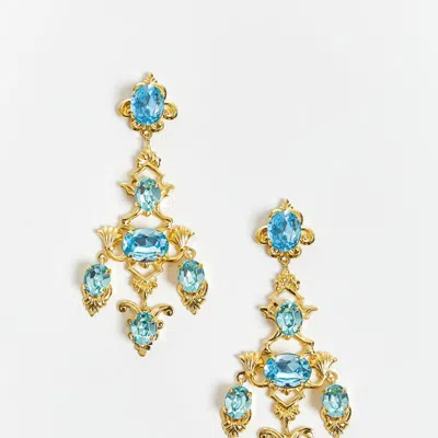 Mestiza Marina Chandelier Earrings In Blue