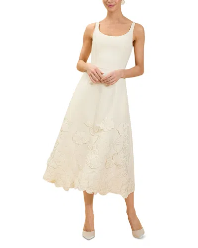 Mestiza New York Amanda Floral Applique Midi Dress In Neutral