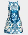 Mestiza New York Aniston Mini Dress In Jardin Bleu