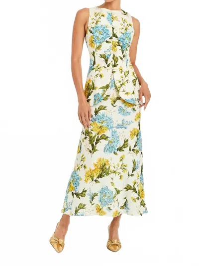 Mestiza New York Annelise Vest - Verdant Blooms In Beige In Multi