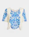 Mestiza New York Baja Convertible Scalloped Cotton Top In Neutral