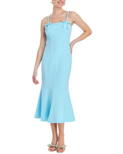 Mestiza New York Calista Square-neck Mermaid Midi Dress In Powder Blue