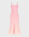 Mestiza New York Calista Square-neck Ombre Mermaid Midi Dress In Pink Ombre