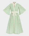 Mestiza New York Carmen Midi Dress In Solihiya Green