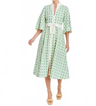 Mestiza New York Carmen Midi Dress In Solihiya Green In Multi