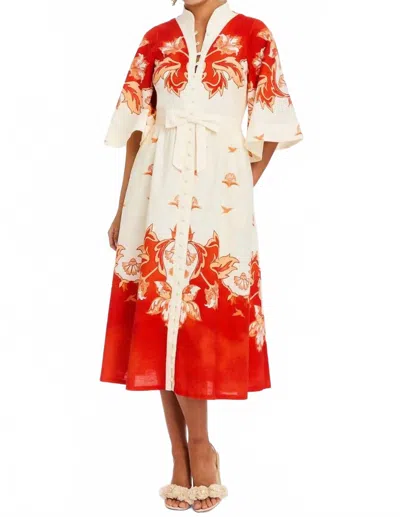 Mestiza New York Carmen Midi Dress In Sunset Ivory In Multi