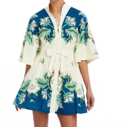 Mestiza New York Carmen Mini Dress In Green Blue In Multi