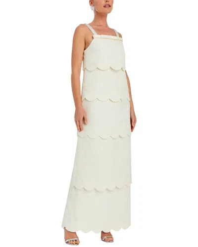 Mestiza New York Citrine Tiered Gown In White