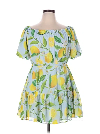 Pre-owned Mestiza New York Cocktail Dress In Yellow