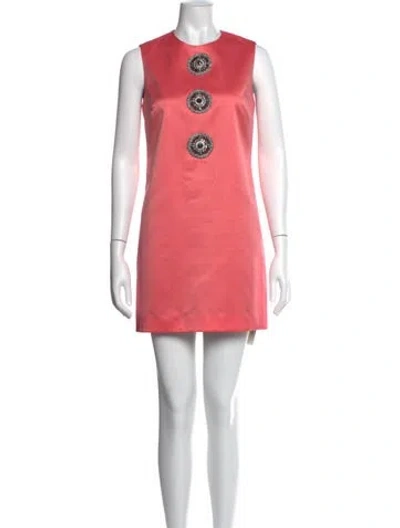 Pre-owned Mestiza New York Crew Neck Mini Dress In Pink