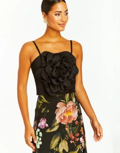 Mestiza New York Dominique Flower Top In Black