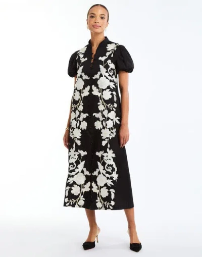 Mestiza New York Elliana Barong Midi Dress In Black