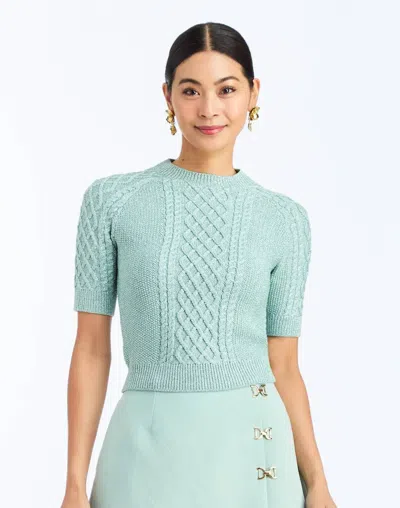 Mestiza New York Enya Short Sleeve Sweater In Sea Glass In Multi