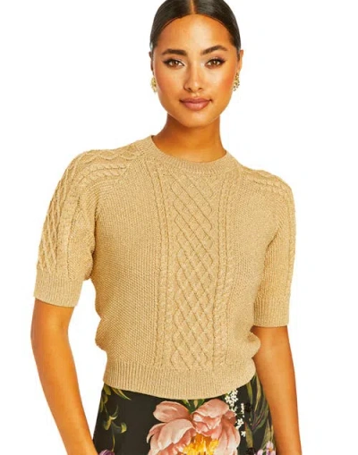 Mestiza New York Enya Sweater In Metallic Gold