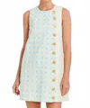 Mestiza New York Etta Scallop Mini Dress In Solihiya Ivory In Blue