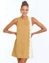 Mestiza New York Etta Scallop Mini Dress In Ivory