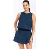 Mestiza New York Etta Scallop Top In Blue