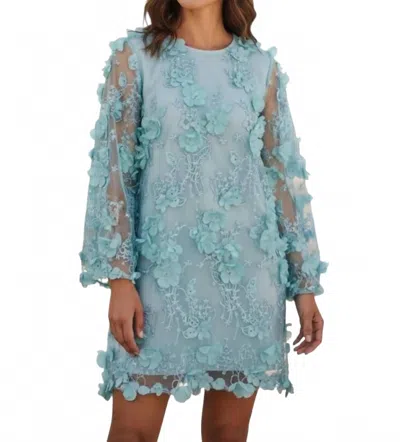 Mestiza New York Flora Mini Dress In Turquoise Blue In Multi