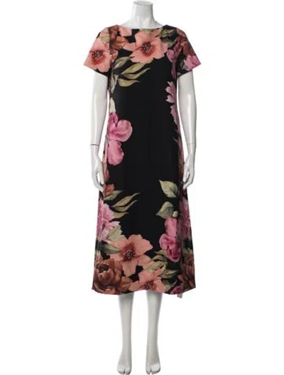 Pre-owned Mestiza New York Floral Print Long Dress W/ Tags In Multi