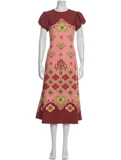 Pre-owned Mestiza New York Floral Print Long Dress W/ Tags In Pink