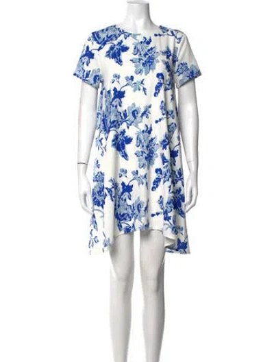 Pre-owned Mestiza New York Floral Print Mini Dress In Blue