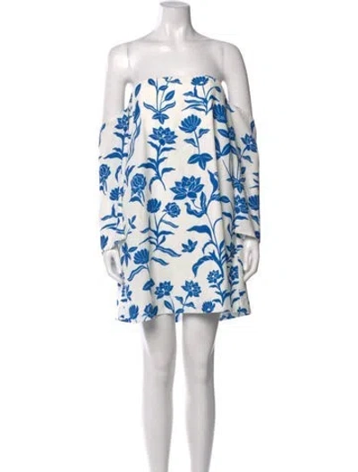 Pre-owned Mestiza New York Floral Print Mini Dress In Neutral